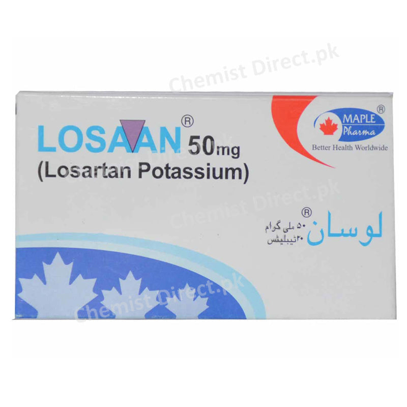 Losaan 50mg Tablet Maple Pharmaceutical Pvt Ltd Anti Hypertensive Losartan