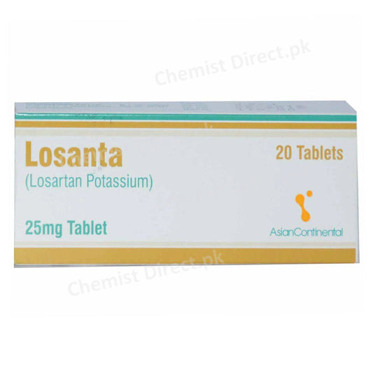 Losanta 25mg Tablet Asian Continental Pharma Anti Hypertensive Losartan Potassium