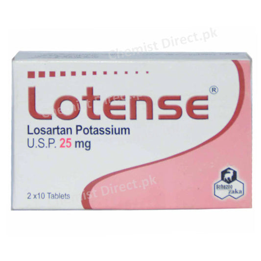 Lotense 25mg Tablet Schazoo Zaka Pvt Ltd Anti Hypertensive Losartan Potassium