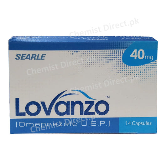 Lovanzo 40mg Capsule Omeprazole U.S.P Searle Pakistan