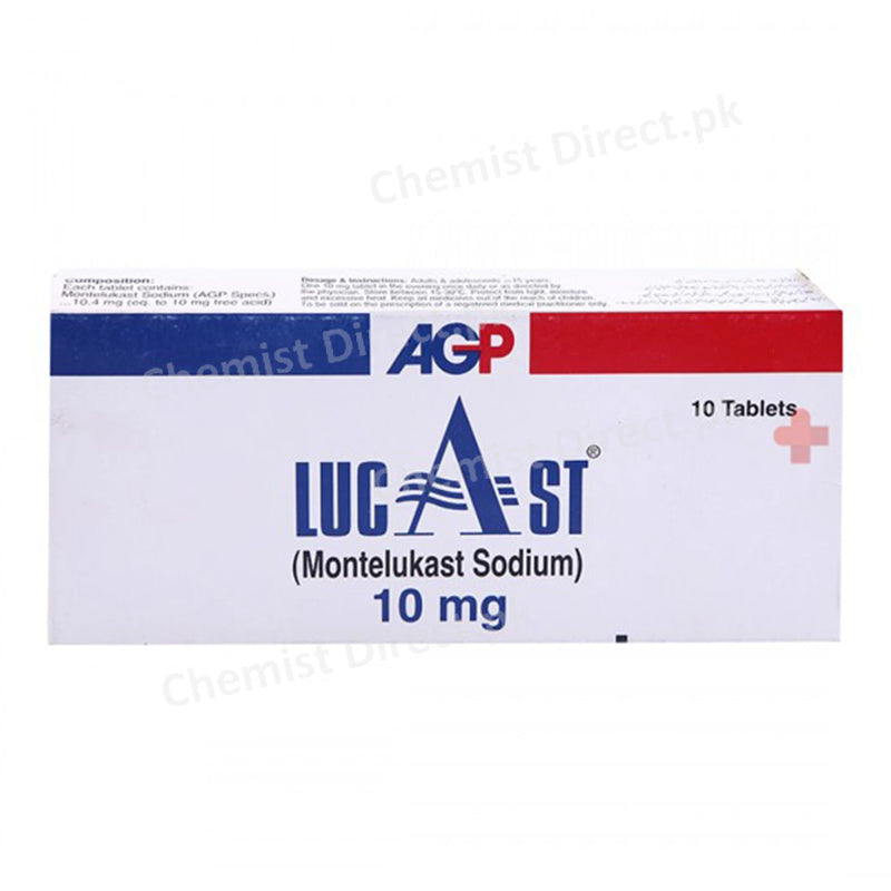 Lucast 10mg Tablet Anti-Leukotriene Montelukast Sodium AGP Pharma