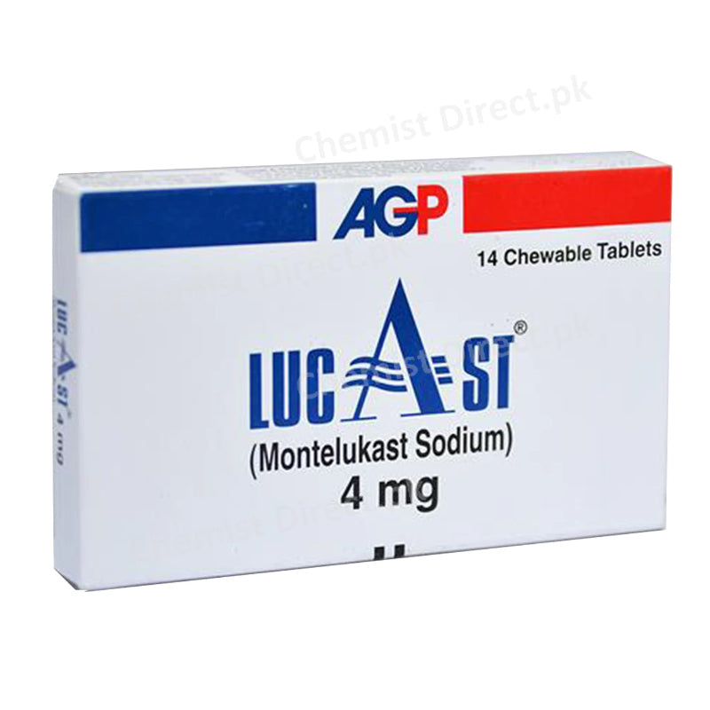 Lucast 4mg Chewable Tablet Anti-Leukotriene Montelukast Sodium AGP Pharma