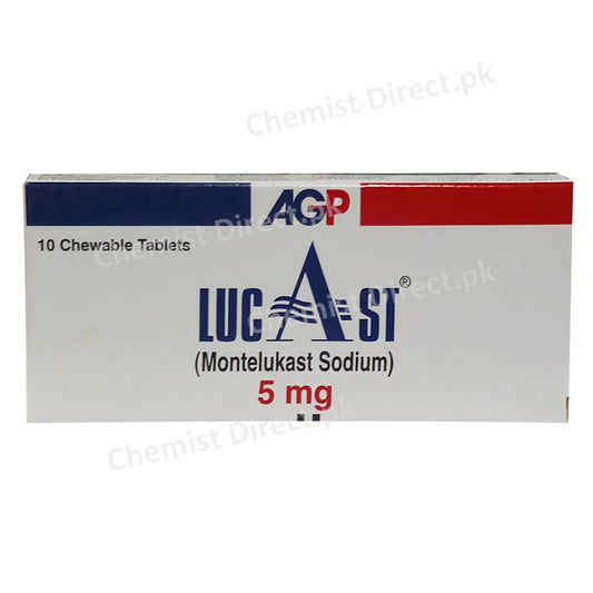 Lucast 5mg Chewable Tablet Anti-Leukotriene Montelukast Sodium AGP Pharma
