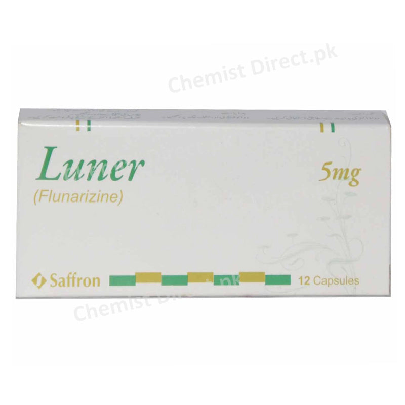 Luner 5mg Capsule Saffron Pharmaceuticals Company Selective Calcium Blocker Flunarizine
