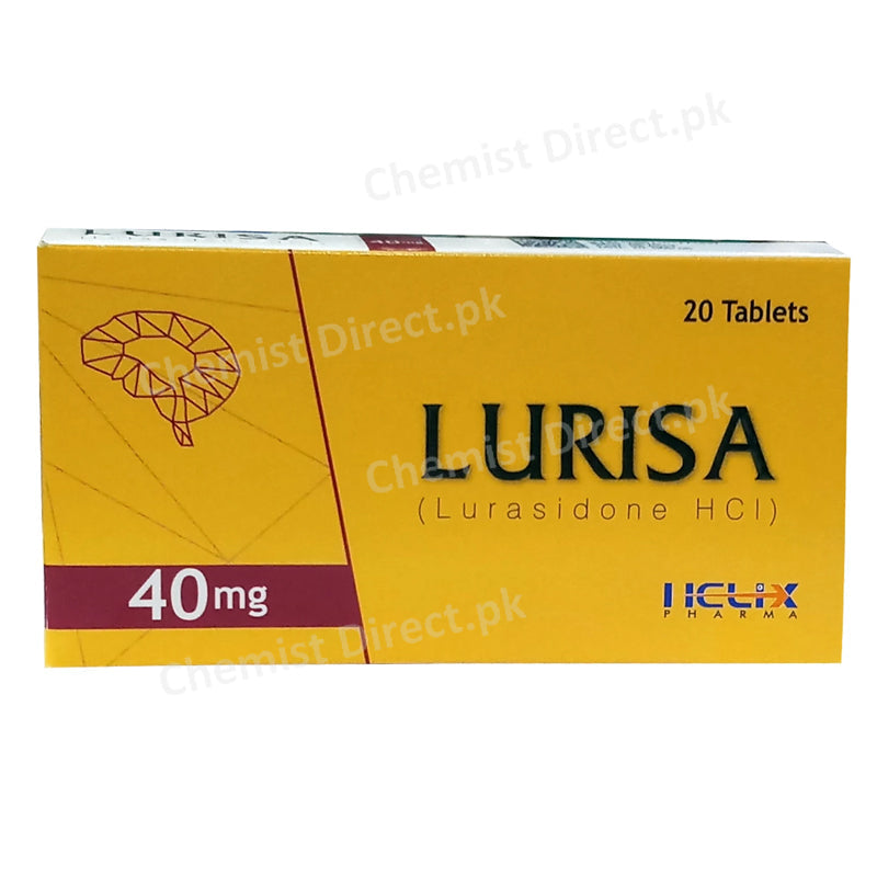 Luris 40mg Tablet Helix Pharma Pvt Ltd Lurasidone HCl Anti Psychotics