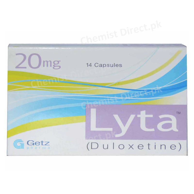 Lyta 20mg Capsule Getz Pharma Pakistan Pvt Ltd Anti Depressant Duloxetine