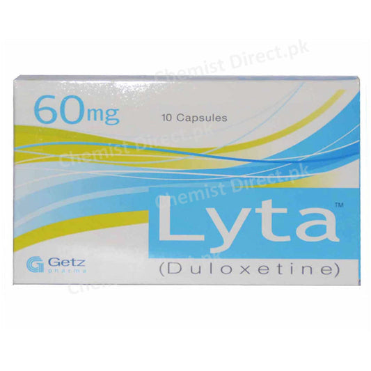 Lyta 60mg Capsule Getz Pharma Pakistan Pvt Ltd Anti Depressant Duloxetine