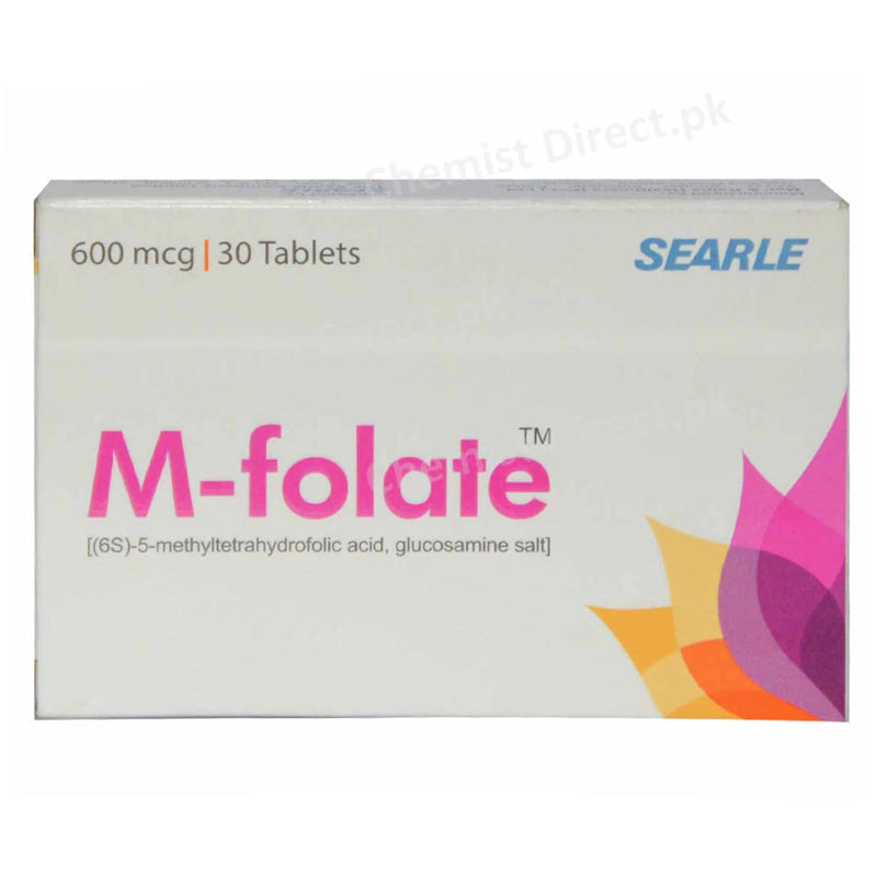 M folate 600mcg tablet searle pakistan glucosaminesalt 6s 5 methyltetrahydrofolicacid
