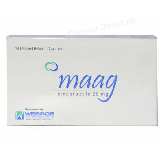 Maag 20mg Capsule Webros pharma Omeprazole