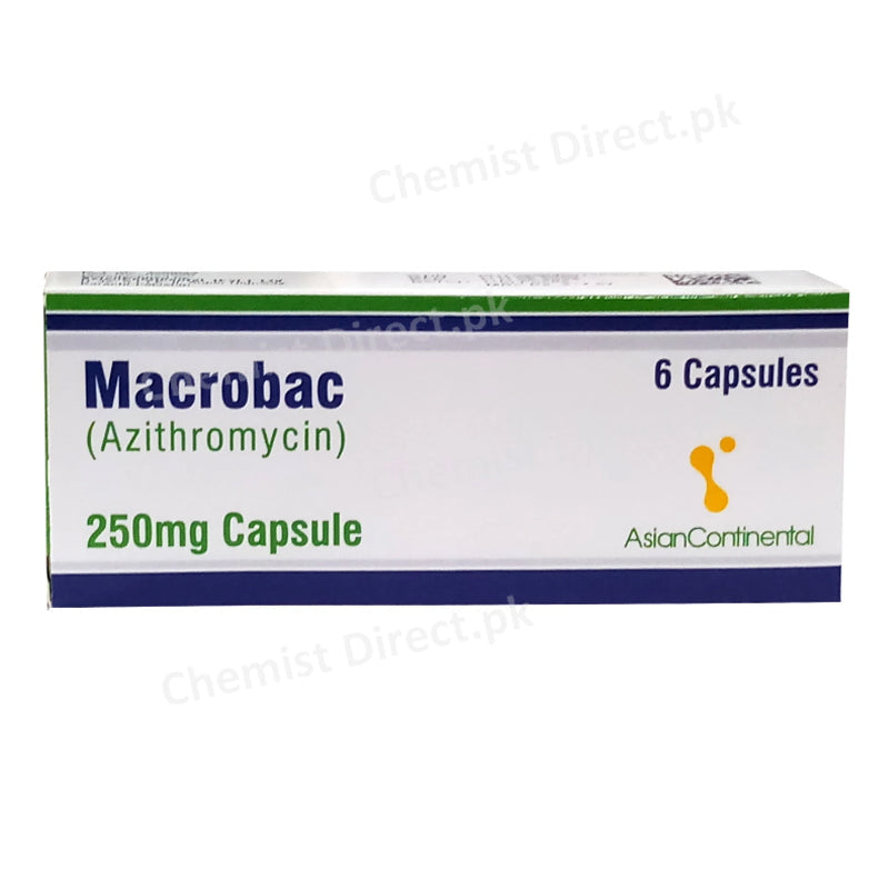Macrobac 250mg Capsule Asian Continental Azithromycin