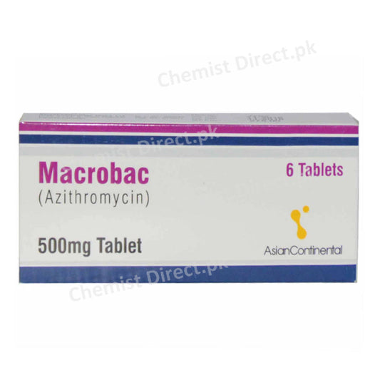 Macrobac 500mg Capsule Asian Continental Azithromycin