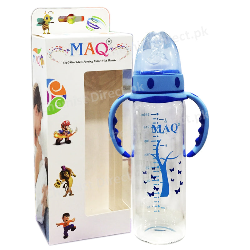     MAQ Glass Feeding Bottle With Handle 240ml
