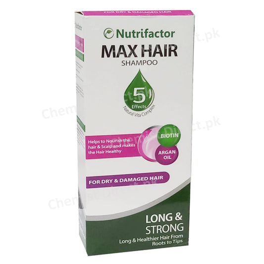 Max Hair Shampoo 200ml Nutrifactor Pvt ltd Herbal Supplement Anti Hair Loss Herbal Shampoo.