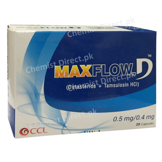 MaxFlow D 0.5 0.4Mg Capsule CCL Pharmaceuticals Dutasteride Tamsulosin Hci