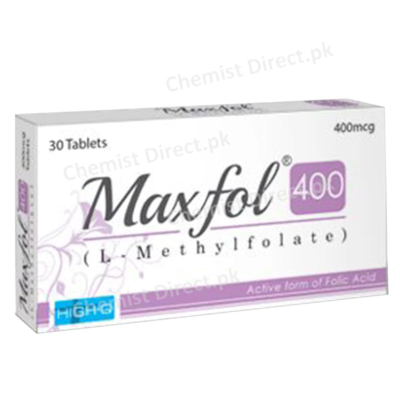 Maxfol 400mcg Tablet High Q Pharma L Methylfolate