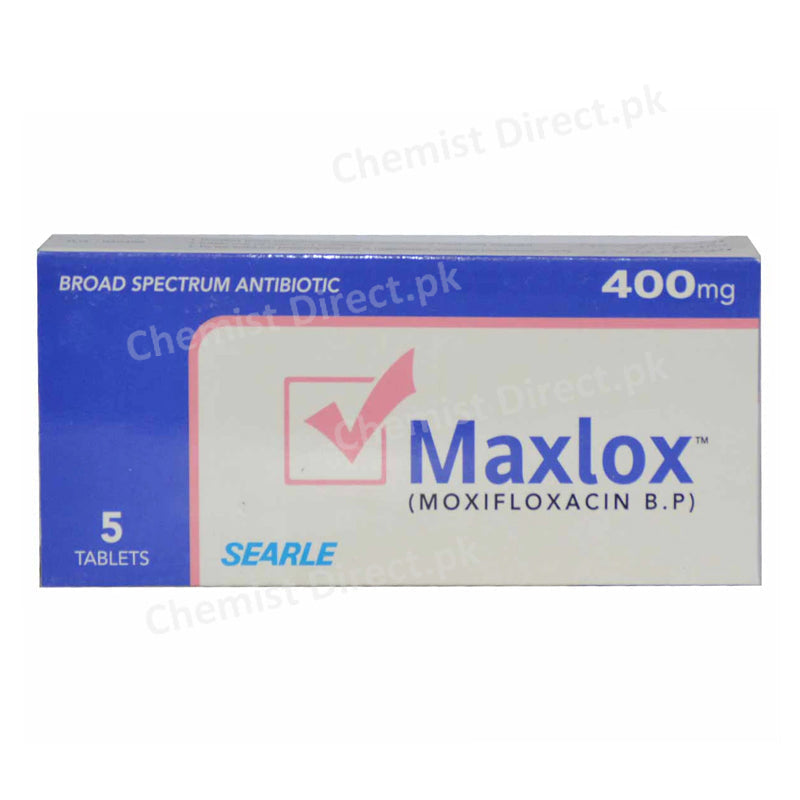 Maxlox 400mg Tablet Moxifloxacin Anti-Bacterial Searle Pharma