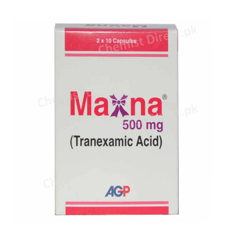 Maxna 500mg Capsule Tranexamic Acid AGP Pharma Anti-Fibrinolytic