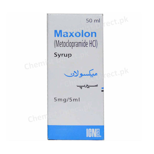 Maxolon 5mg/5ml Syrup 50ml Metoclopramide HCl Glaxosmithklin 