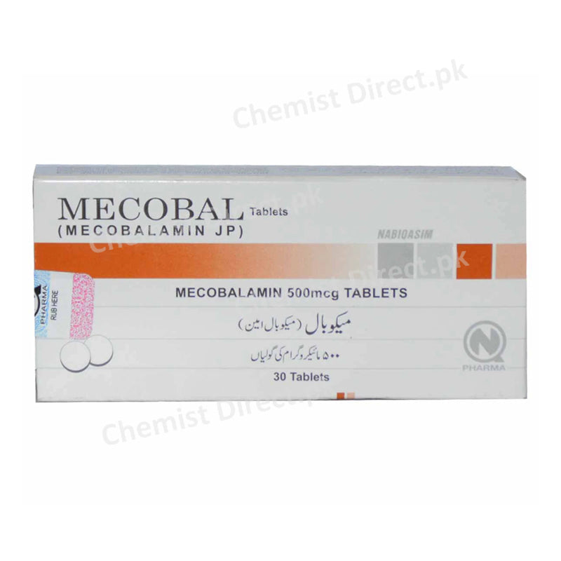 Mecobal 500mcg Tablet Nabiqasim Industries Vitamin B12 Mecobalamin JP