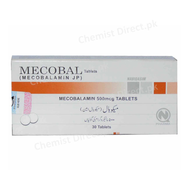 Mecobal 500mcg Tablet Nabiqasim Industries Vitamin B12 Mecobalamin JP