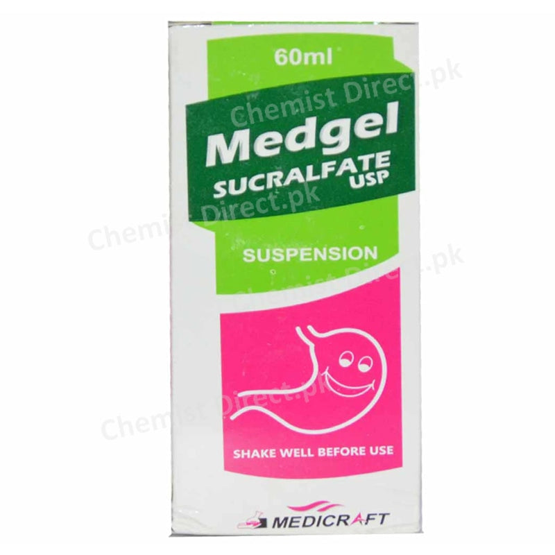 Medgel 60ml Syrup Medicraft Pharmaceutical Pvt Ltd Gastric Mucosal Protectant Sucralfate