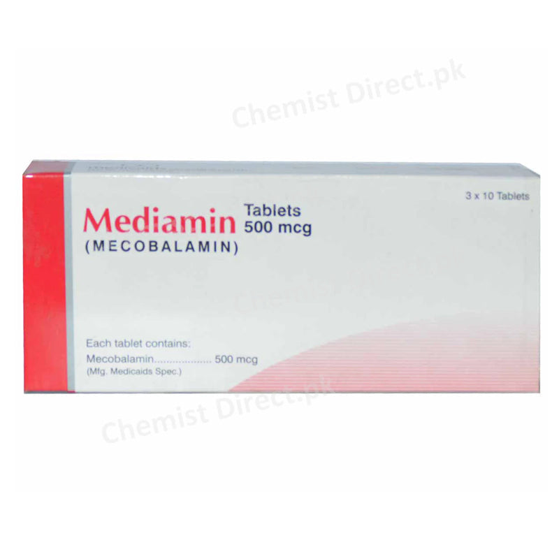 Mediamin 500mcg Tablet MEDICAIDS Vitamin B12 Mecobalamin