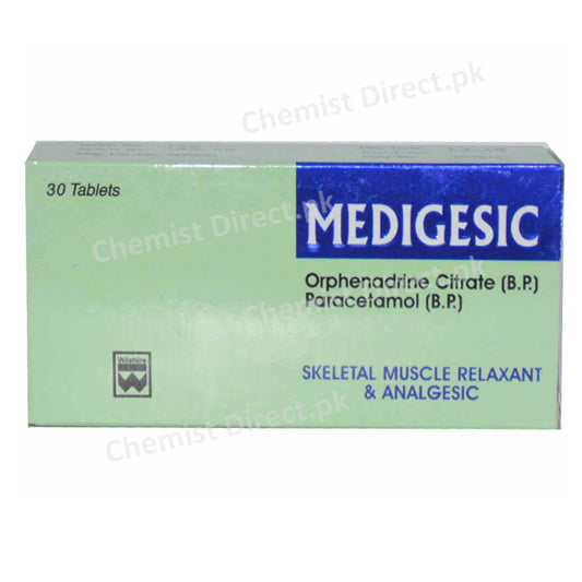Medigesic 35 450mg Tablet Wilshire Laboratories Pvt Ltd Muscle Relaxants Orphenadrine Citrate 35mg Paracetamol 450mg