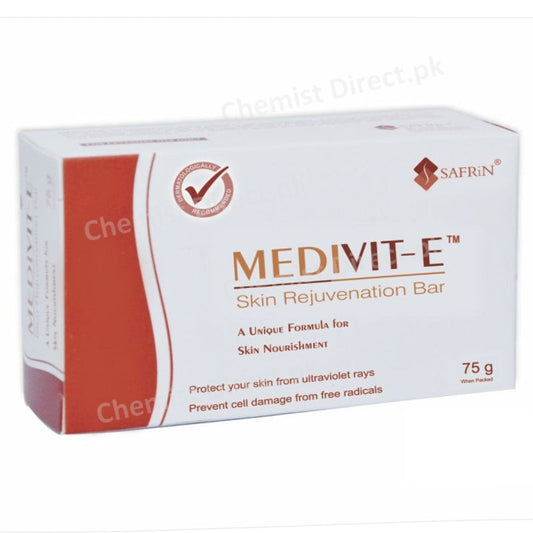 Safrin-Medivit E Skin Rejuvenation Bar With Vitamin E Soap 75gm