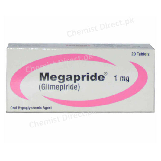 Megapride 1mg Tablet Mega Pharmaceuticals Ltd Oral Hypoglycemic Glimepiride
