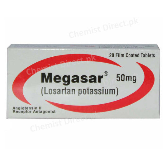 Megasar 50mg Tablet Mega Pharmaceuticals Ltd Anti Hypertensive Losartan Potassium