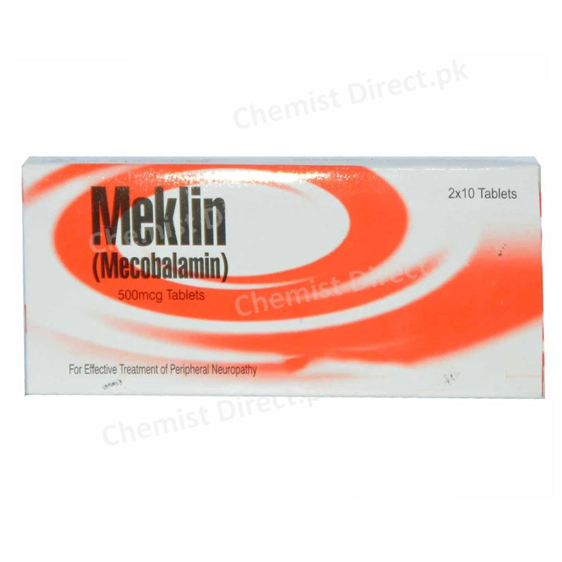 Meklin 500mcg Tablet SJ And G Fazal Elahi Vitamin B12 Mecobalamin