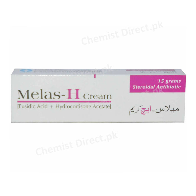     Melas-H Cream 15gram Anti-bacterial Fusiduc Acid+hydrocortisone Acetate Atco Loboratories Steroidal Antibiotec