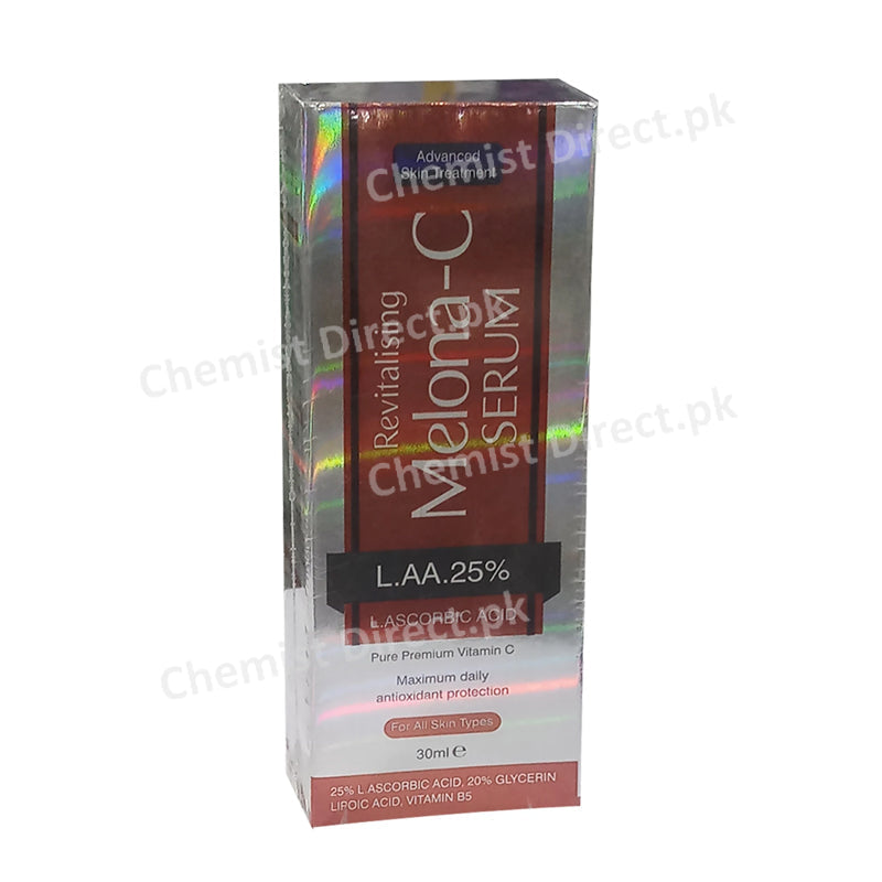 Melona-C Serum L.AA.25% 30ml Crystolite Pharmaceuticals L.Ascorbic Acid