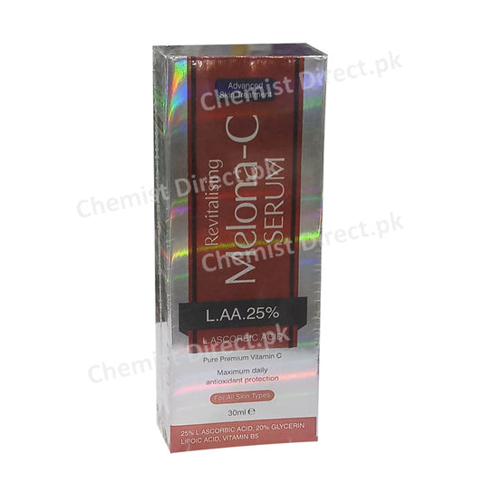 Melona-C Serum L.AA.25% 30ml Crystolite Pharmaceuticals L.Ascorbic Acid