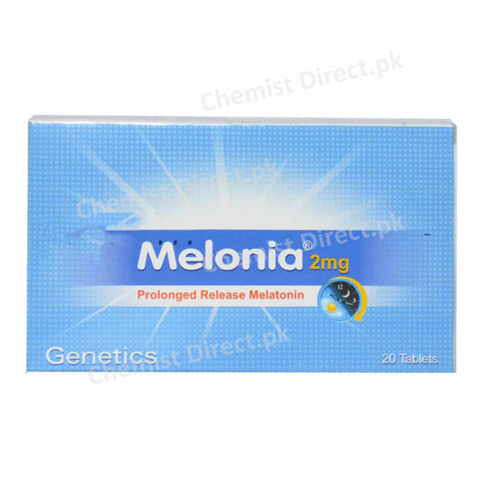 Melonia 2mg Tablet Genetics Pharmaceuticals Nutritional Supplement Melatonin