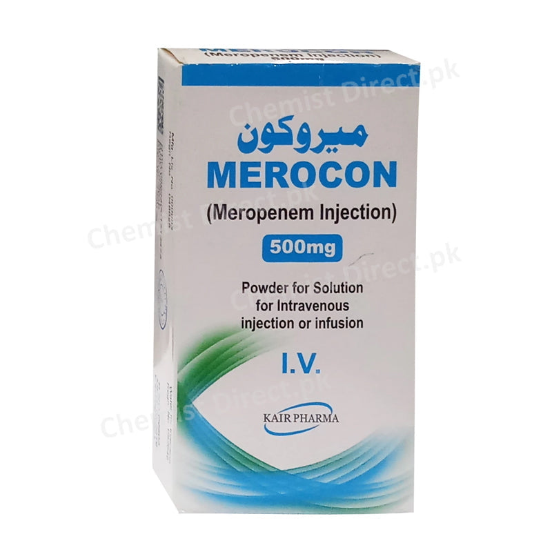 Merocon 500mg Injection Continental pharma Khair Carbapenems Meropenem