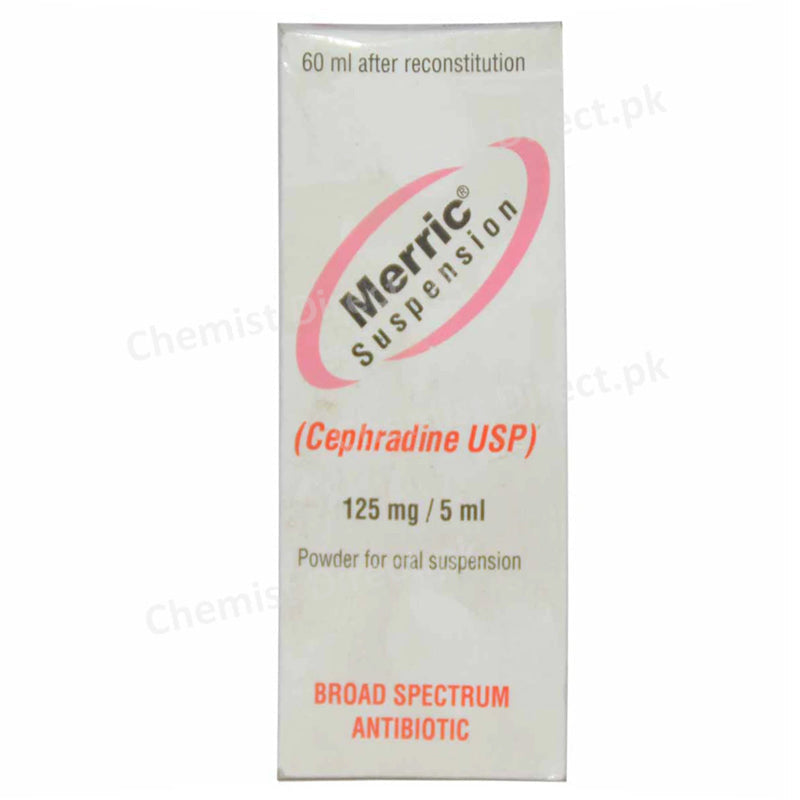 Merric 125mg Suspension 60ml Mega Pharmaceuticals Ltd Cephalosporin Anti Bacterial Cephradine