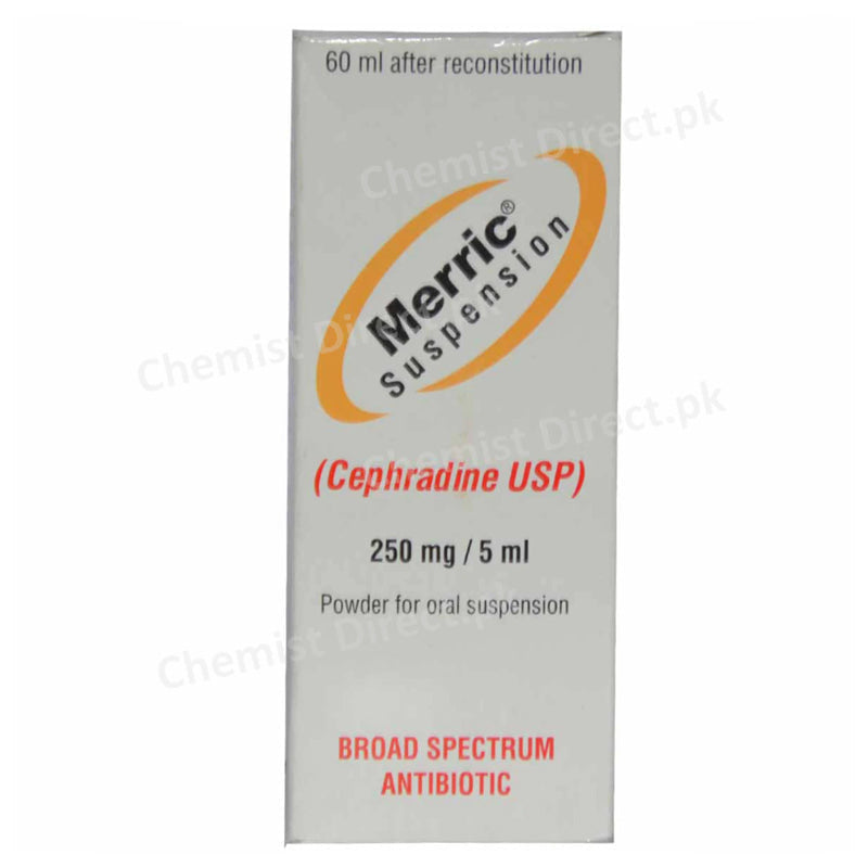Merric 250mg Suspension 60ml Mega Pharmaceuticals Ltd Cephalosporin Anti Bacterial Cephradine