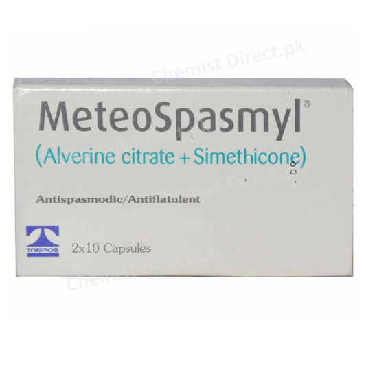 Meteospasmyl Capsule Tabros Pharma Pvt Ltd Antispasmodic Anti Flatulant Alverine Citrate Simethicone