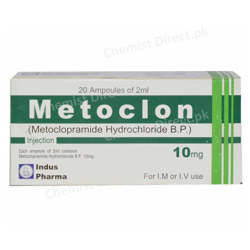 Metoclon Injection Indus Pharma Pvt Ltd Gastroprokinetics Metoclopramide