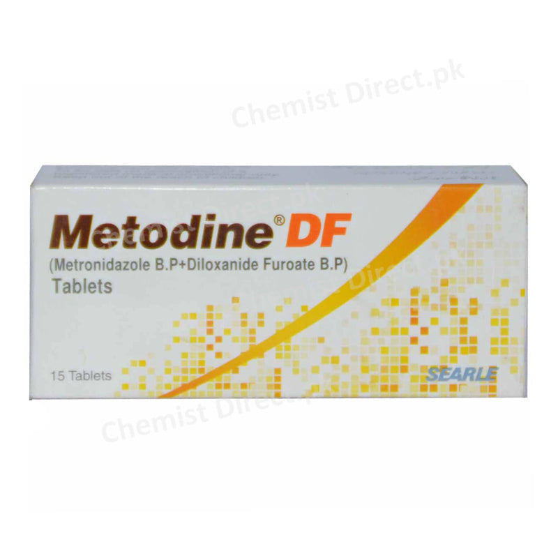 Metodine DF Tablet Searle Pakistan Limited Suspension Anti-Amoebic Metronidazole B.P400mg+Diloxanide Furoate 500mg