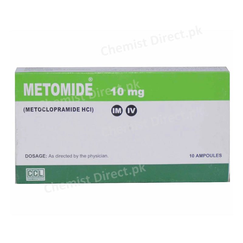 Metomide 10mg Injection CCL Pharmaceuticals Gastroprokinetic Metoclopramide HCl
