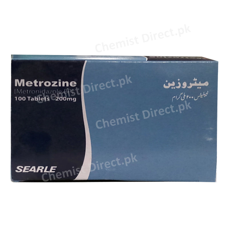 Metrozine 200mg Tablet Metronidazole BP Searle Pakistan Anti-Amoebic