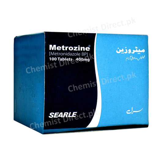 Metrozine 400mg Tablet Metronidazole BP Searle Pakistan Anti-Amoebic