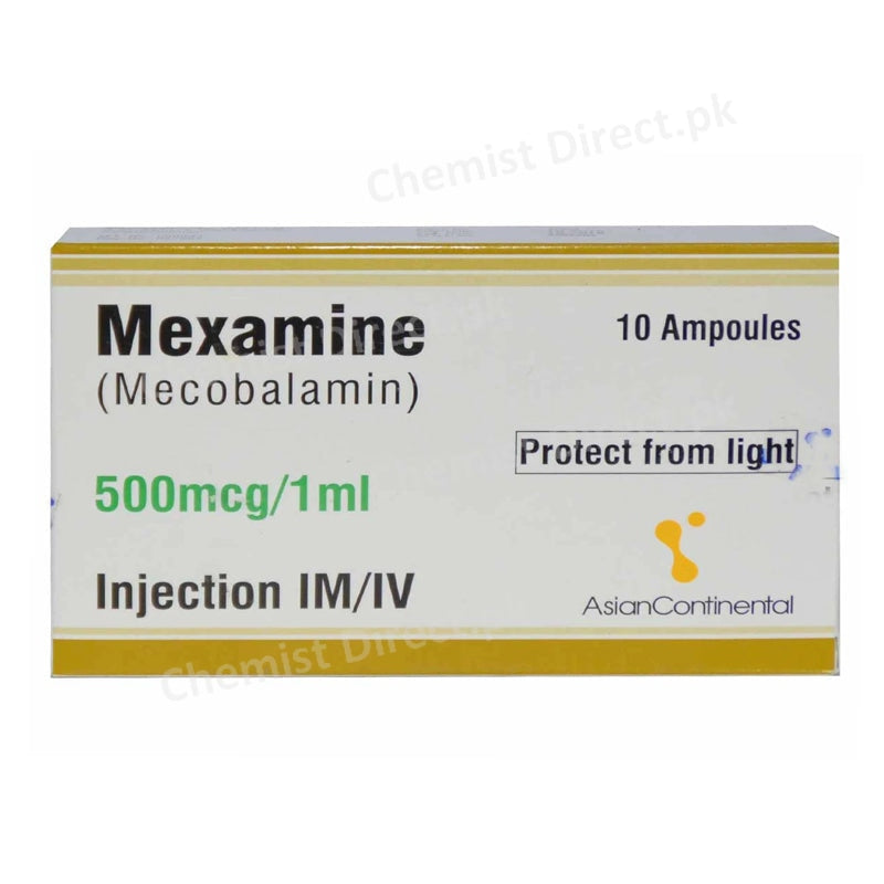 Mexamine Injection 500mcg/1ml Asian Continental pharma Mecobalamin