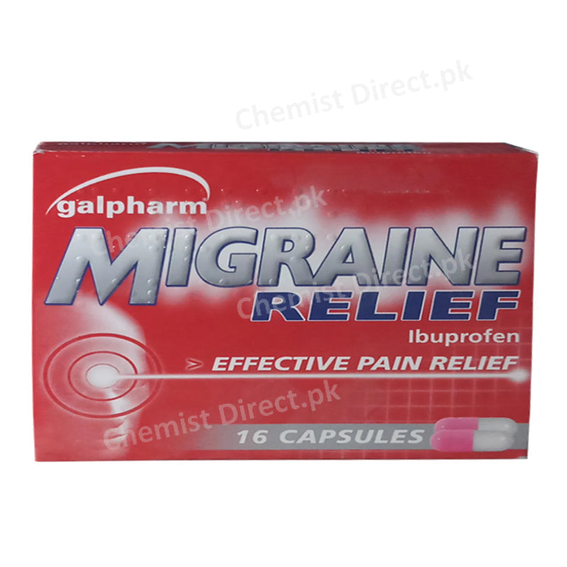 Migraine Relief Capsule Ibuprofen Galpharm Pain relief
