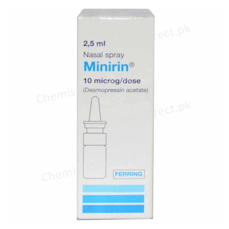 Minirin 2.5ml Nasal Spray Atco Laboratories Pvt Ltd Hormonal Product Desmopressin Acetate 0.1mg Ml Store At Below 250c Diabetes Insipidus Hemophilia A Von Willebrand Disease