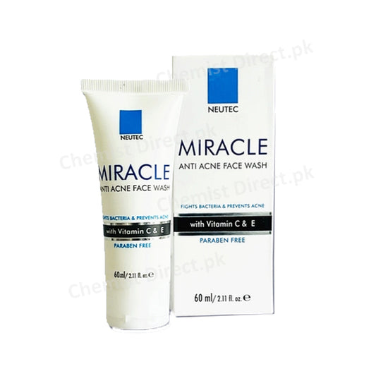 Miracle Anti Acne Face Wash 60Ml Skin Care