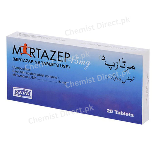 Mirtazep 15mg Tablet Zafa Pharma Anti Depressant Mirtazapine 