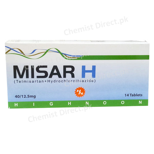    Misartan H 40 12.5mg tablet Highnoon Laboratories LTD Anti Hypertensive Telmisartan